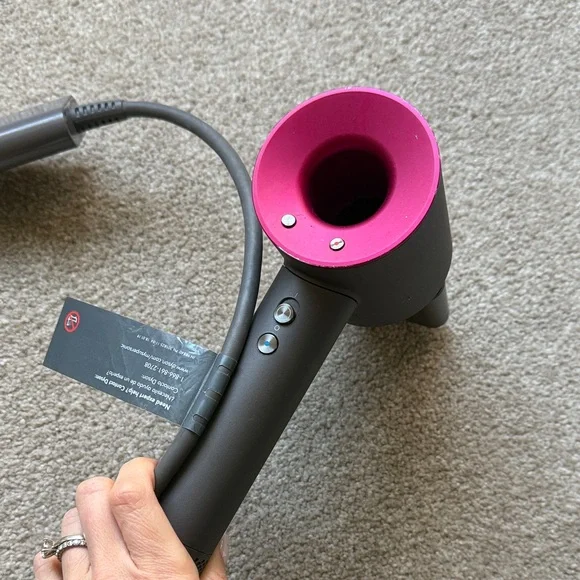 Dyson Hair Dryer in Pink and Black - Picture 1 of 3
